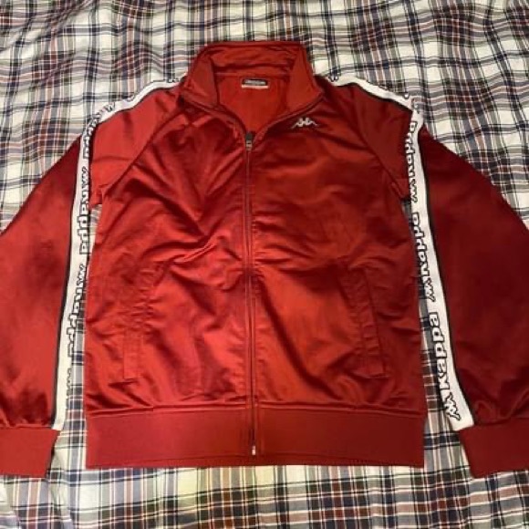 Medium Red Kappa Zip-up Sweater - Picture 1 of 3